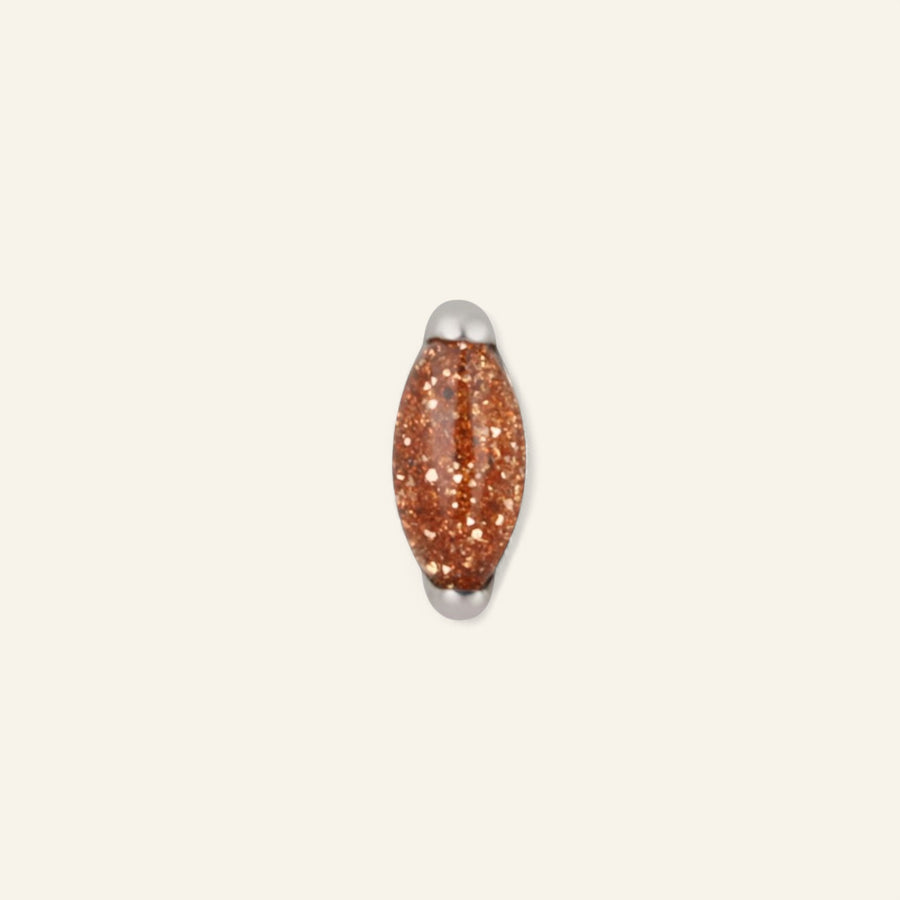 The Titanium Sand Stone Marquise Stud Top