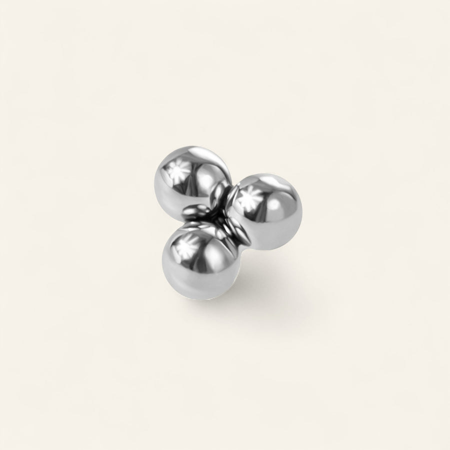 The Titanium Tri Bead Stud Top