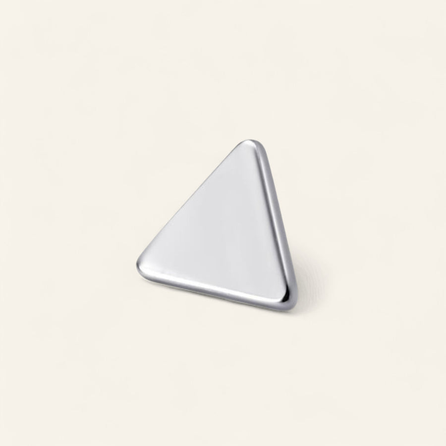 The Titanium Plain Triangle Stud Top
