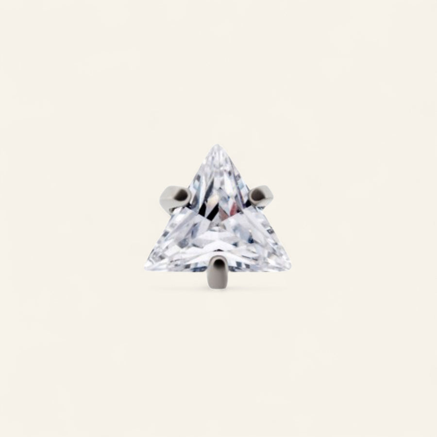 The Titanium Triangle CZ Prong Stud Top