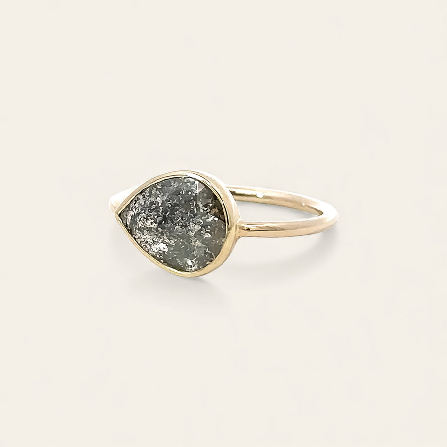 The Pear-Cut Stormy S&P Diamond Ring