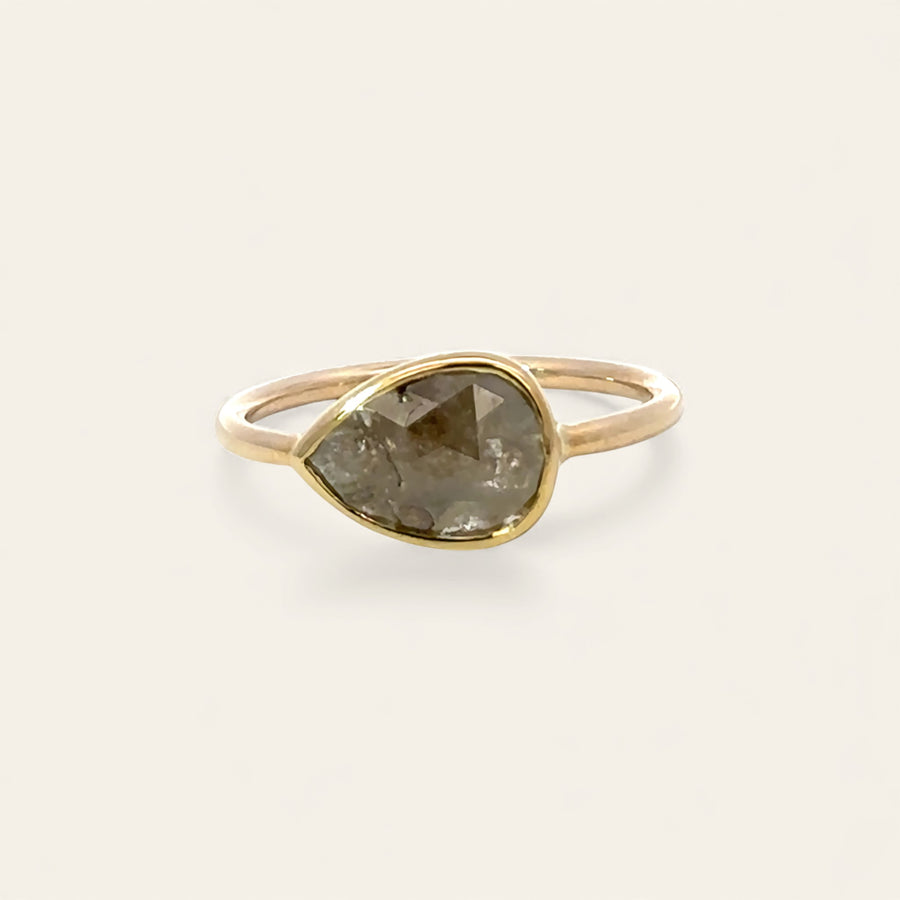 The Pear-Cut Stormy S&P Diamond Ring - No 2