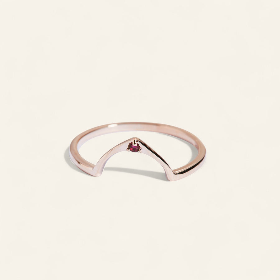 The Wishbone Ring in 9kt Gold