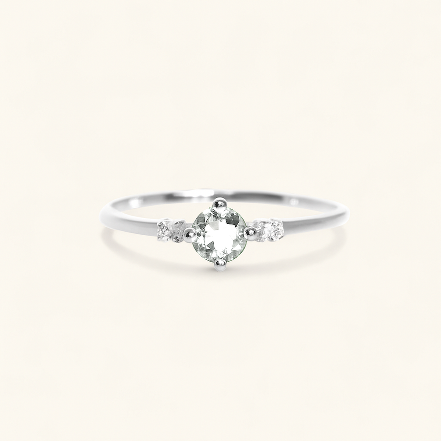 The 3 Stone Round Stacker Ring