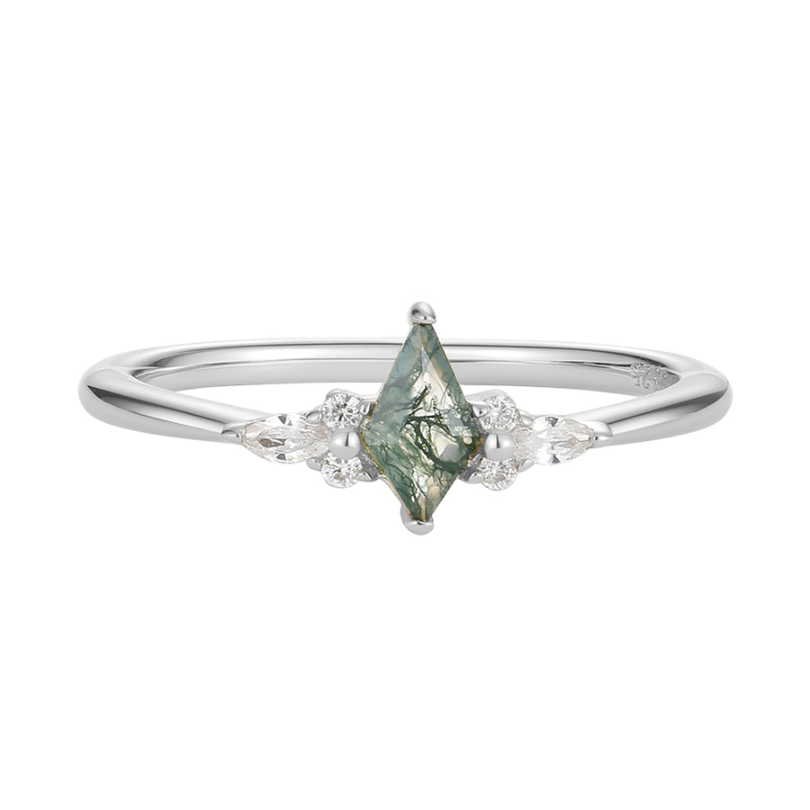 The Moss Agate Kite Ring