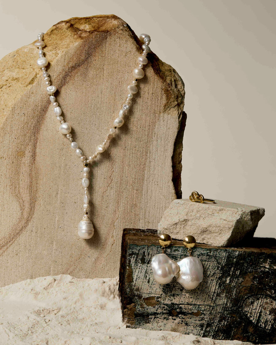 The Baroque Pearl Drop Necklace
