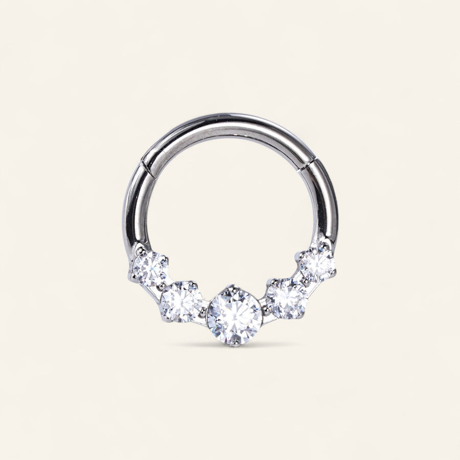 The Titanium Gleaming CZ Hoop Clicker