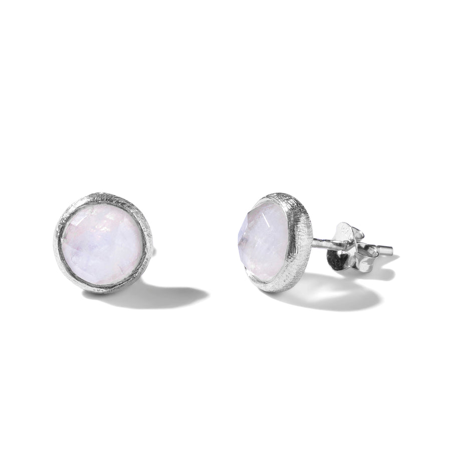 The Stone Studs in Silver