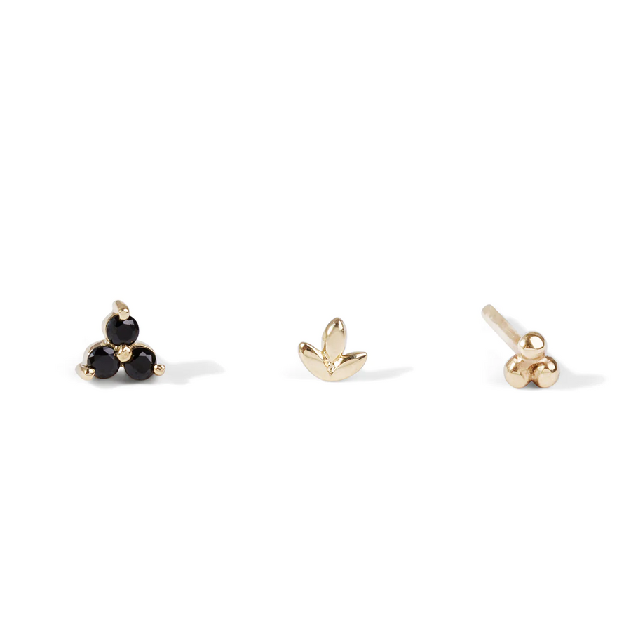 The Mini Tri Stone Stud