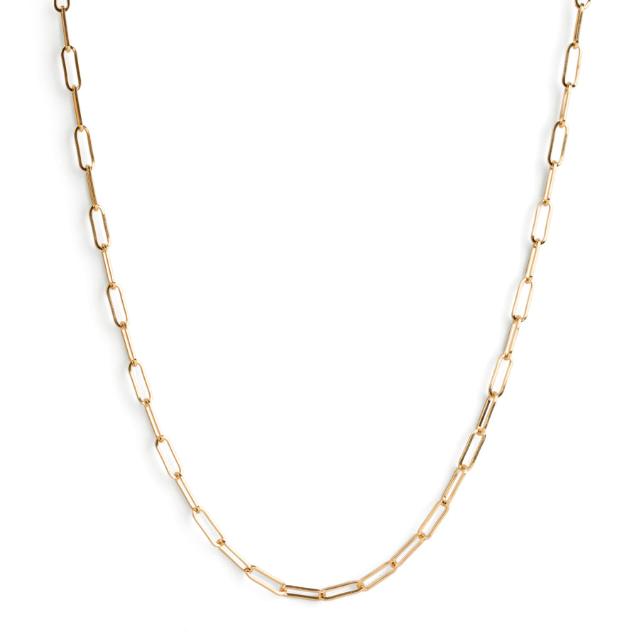 The Paper Clip Chain / 9kt Yellow Gold / 70 Gauge