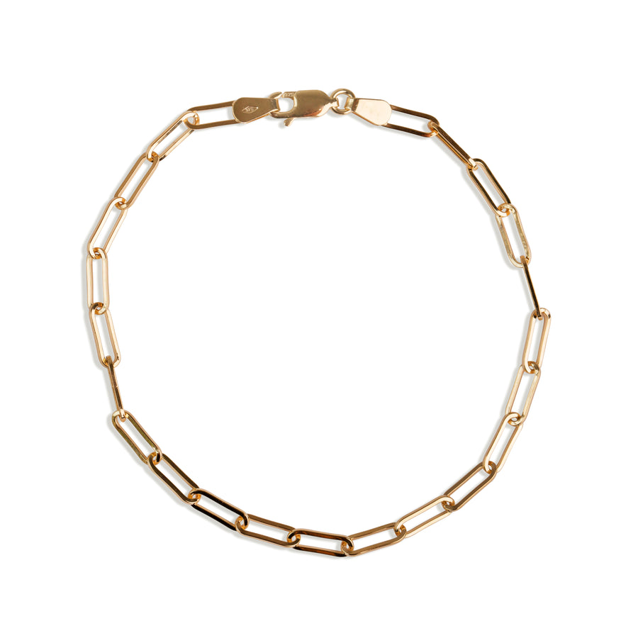 The Paper Clip Chain / 9kt Yellow Gold / 70 Gauge