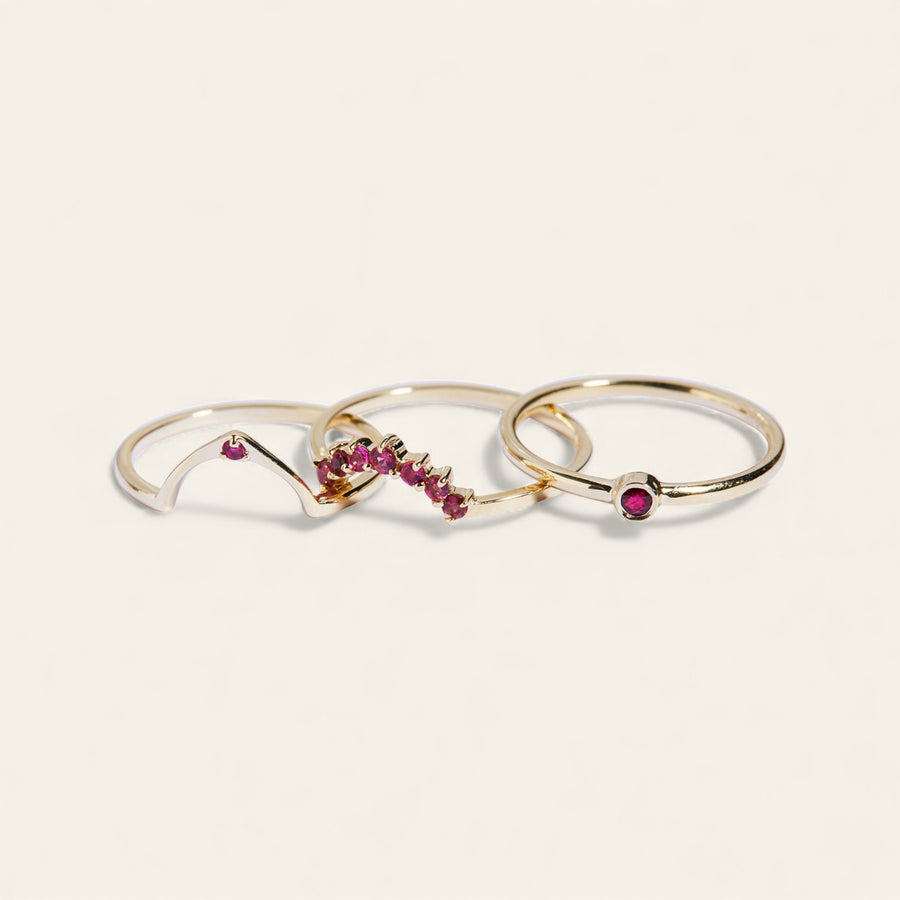 The Pink Tourmaline Halo Ring in 9kt Yellow Gold
