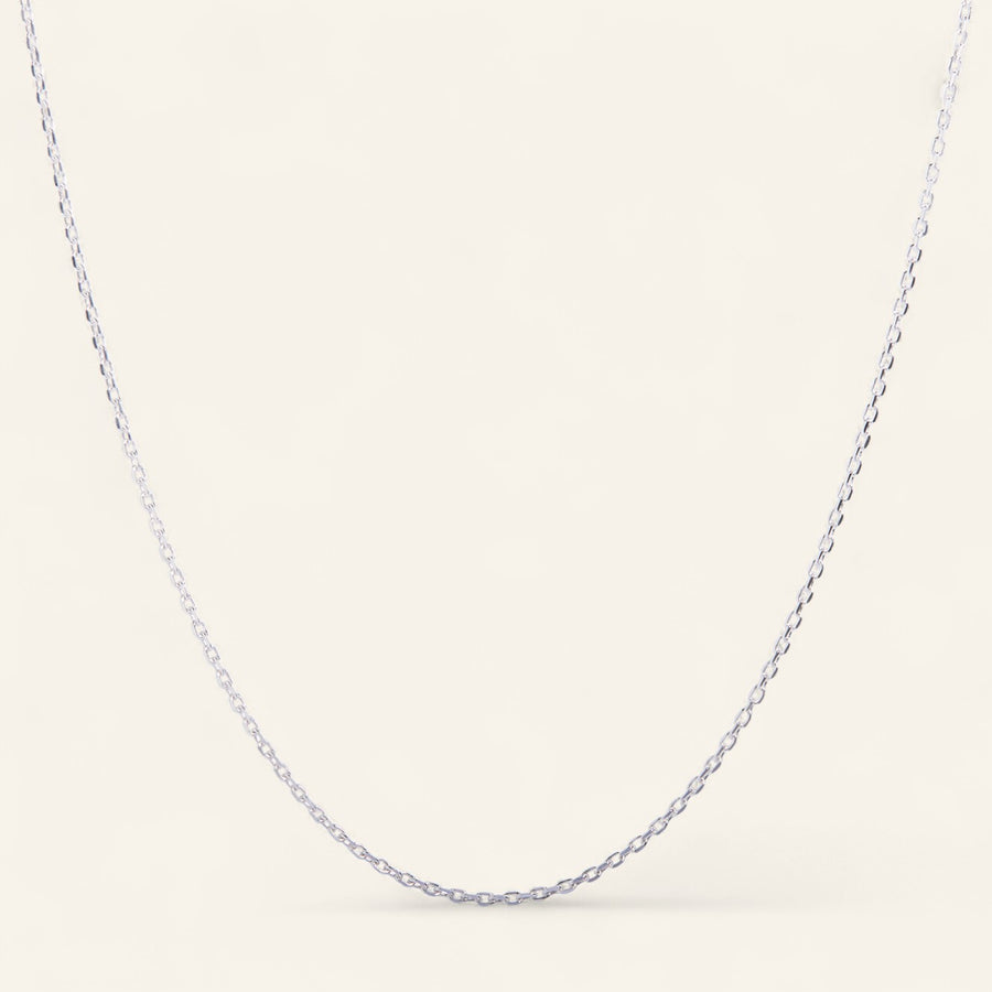 SILVER FORZATINA ANCHOR CHAIN / 40 GAUGE (45CM)