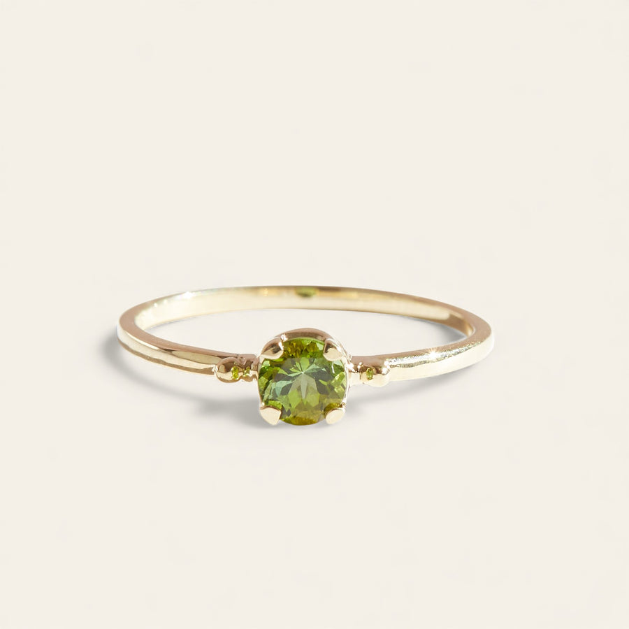 The Birthstone Ring in 9kt Yellow Gold 9kt Yellow Gold Lab-Grown White Diamonds L