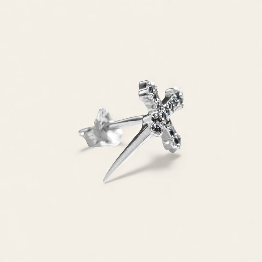 The Stoned Dagger Stud in Silver