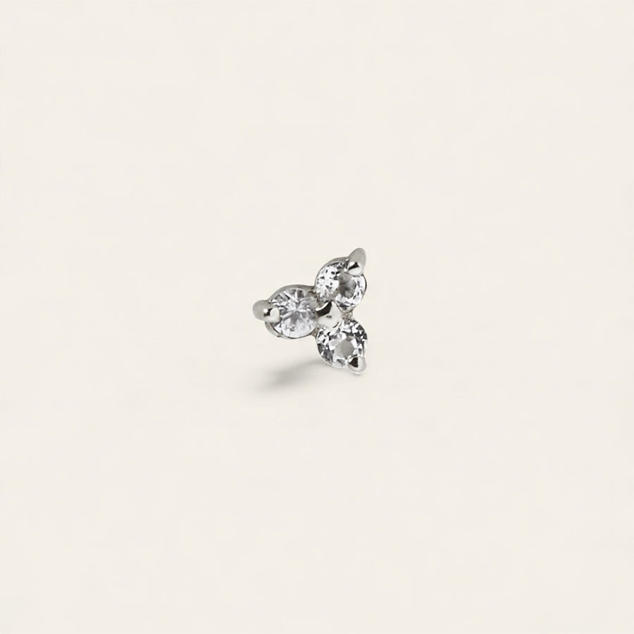 The Mini Tri Stone Stud