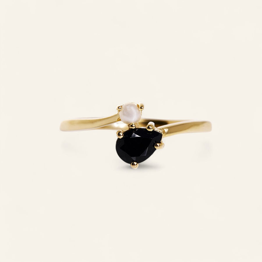 The 6x4 Pear & Round Gemini Ring