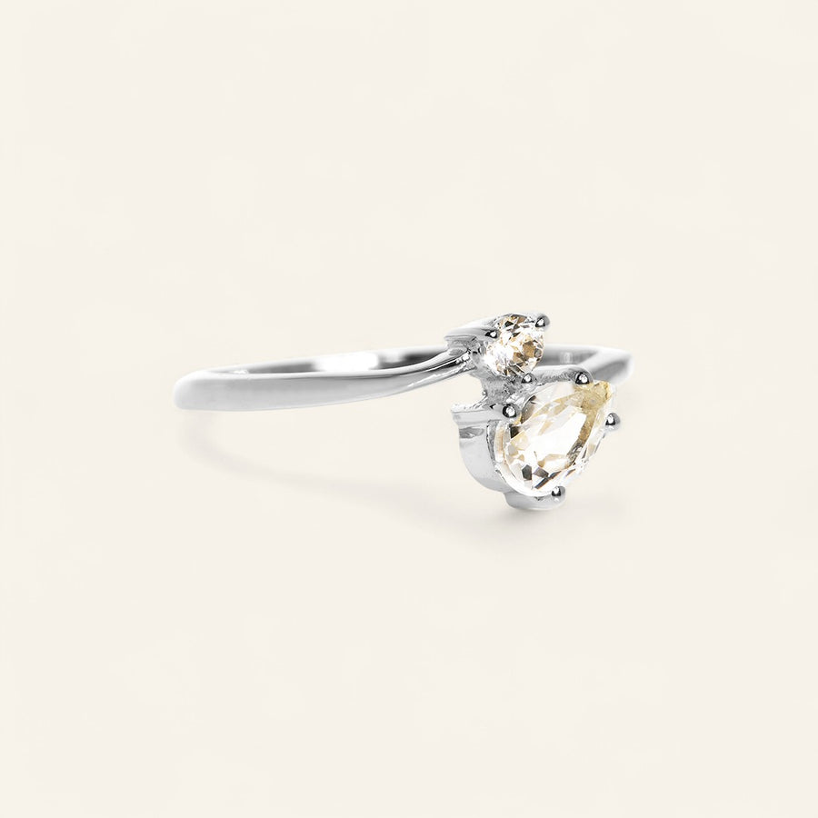 The 6x4 Pear & Round Gemini Ring