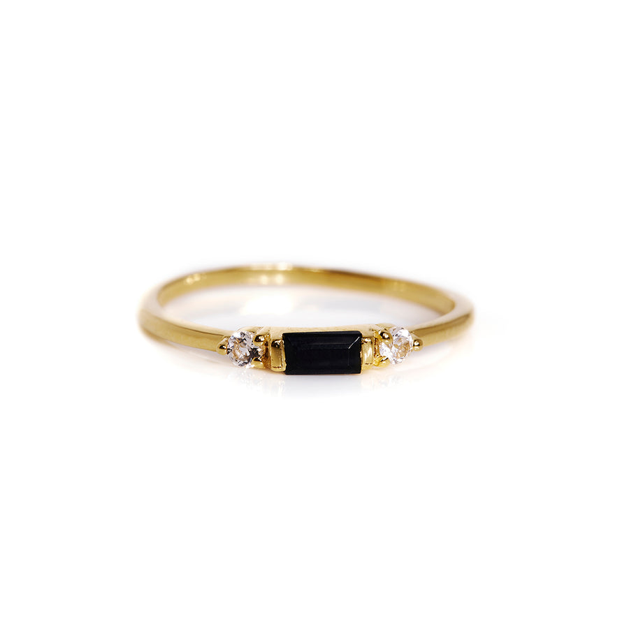 The 3 Stone Baguette Stacker Ring