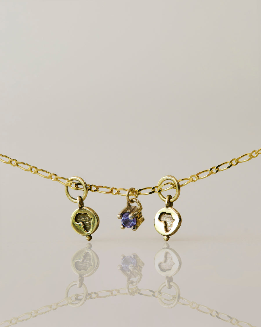 The 9kt Yellow Gold Africa Charm