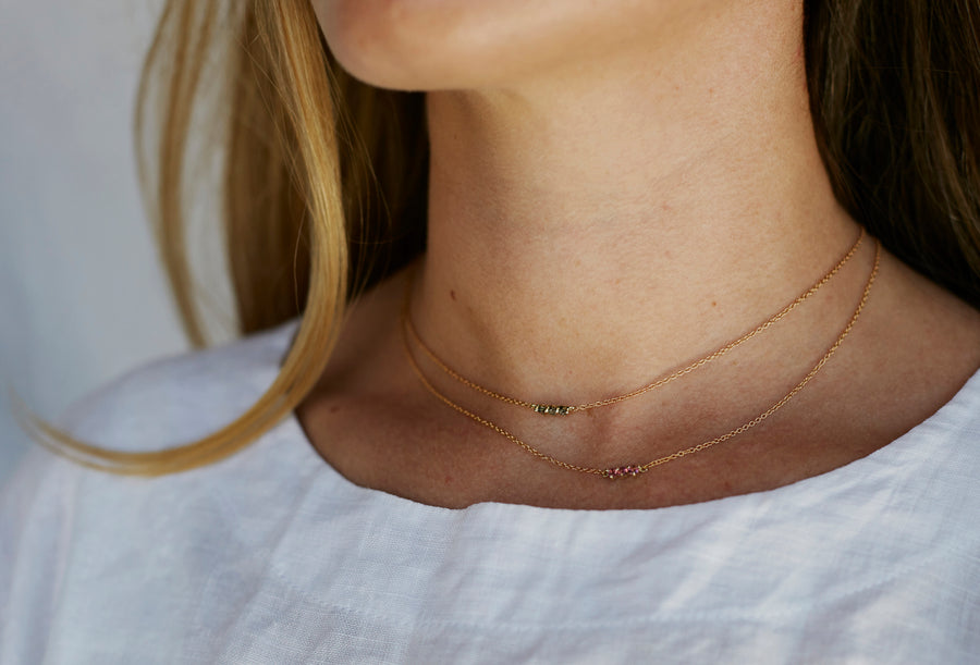 The Little Tri Choker in Gold