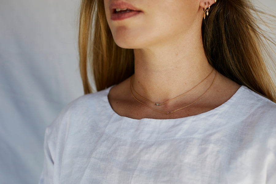 The Little Tri Choker in Gold