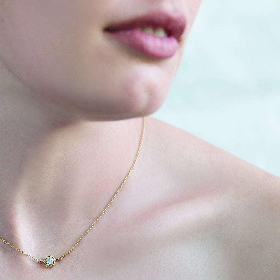 The Diamond Hexagon Necklace