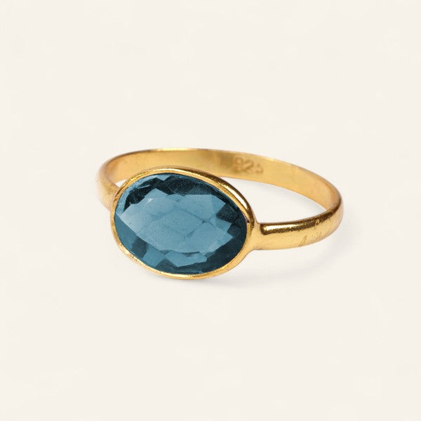 The Polki Gemstone Ring Rose Quartz J Gold Plated