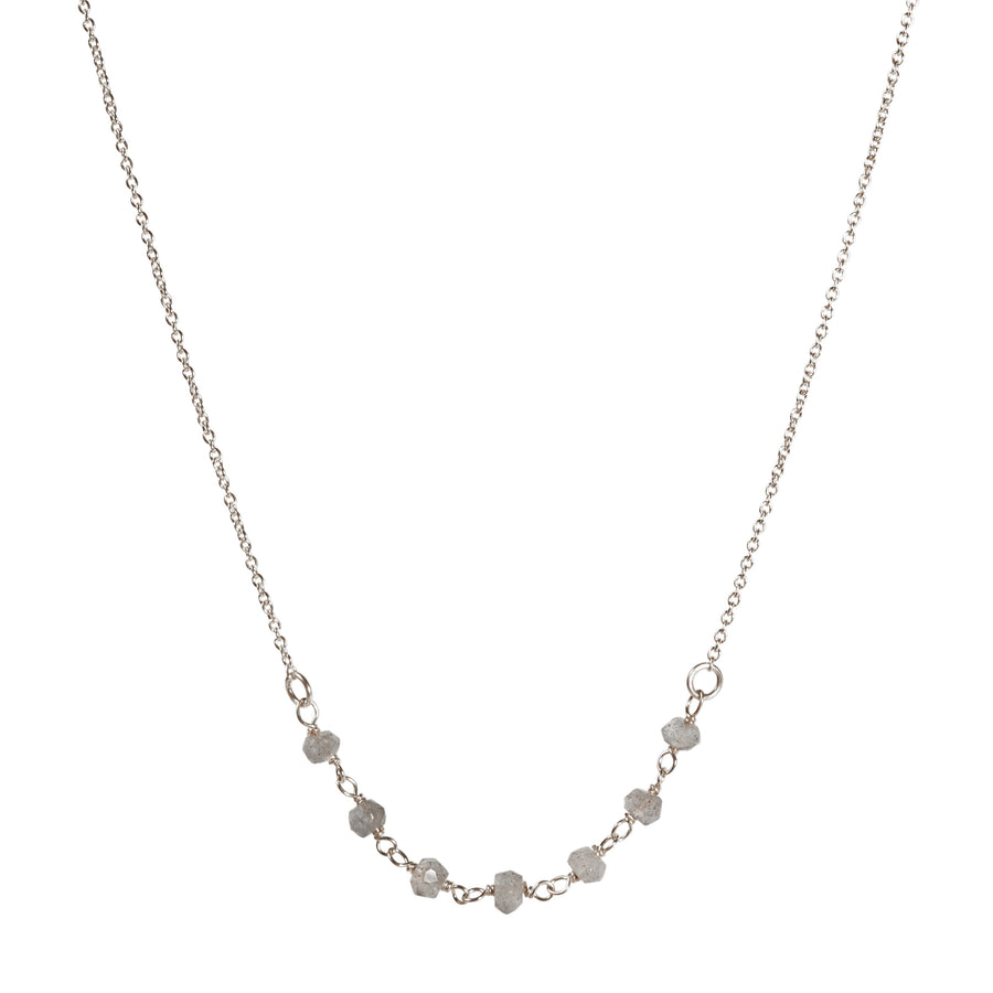 The 7 Stoned Necklace in Silver