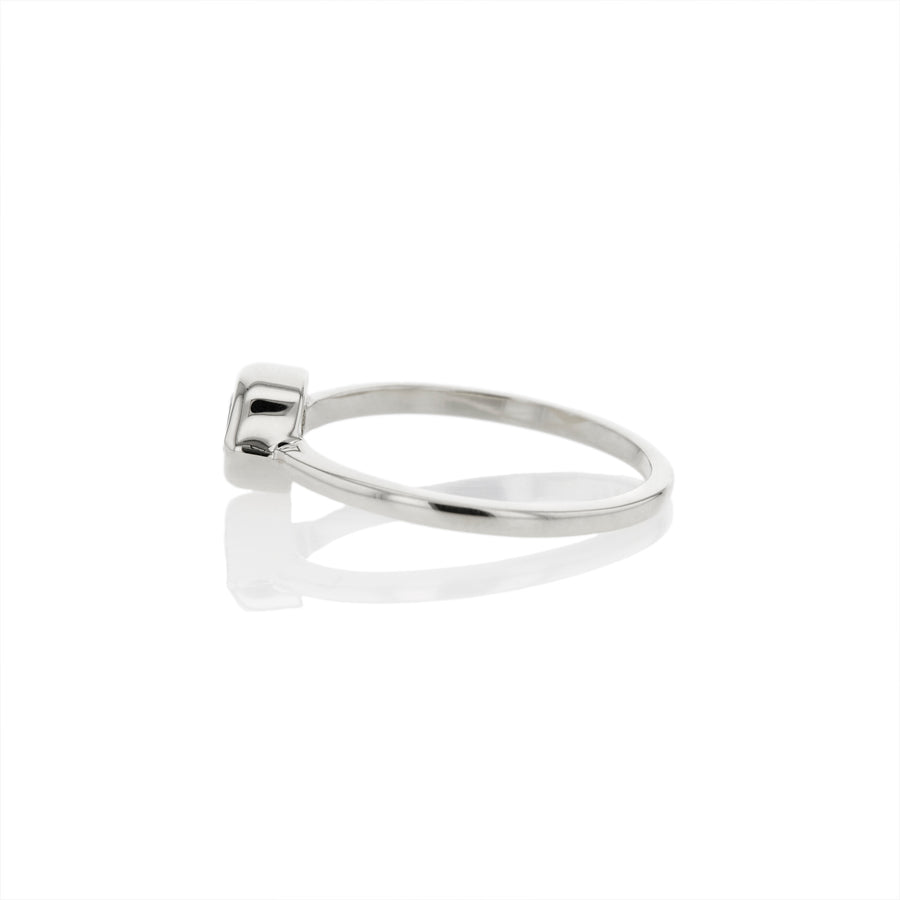 The Pear Cut Moonstone Stacker in Silver