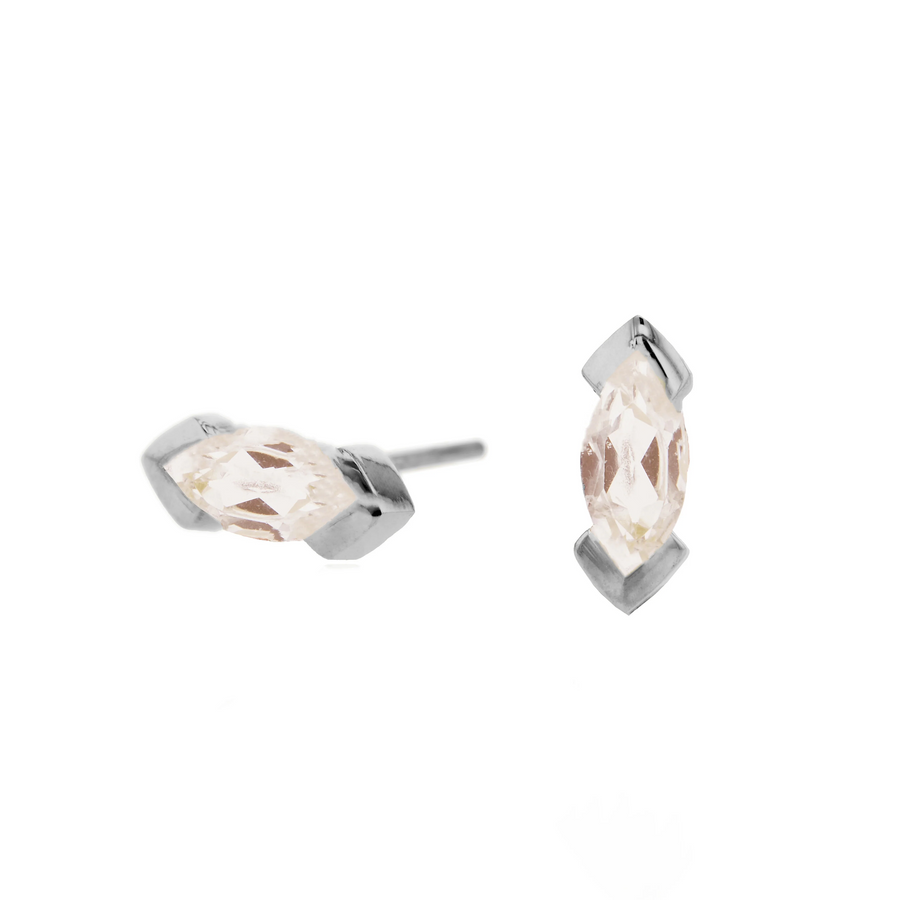 The V-Prong Marquise Stud