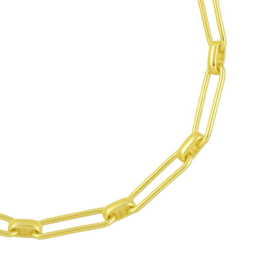 The Golden Paperclip Linked Bracelet