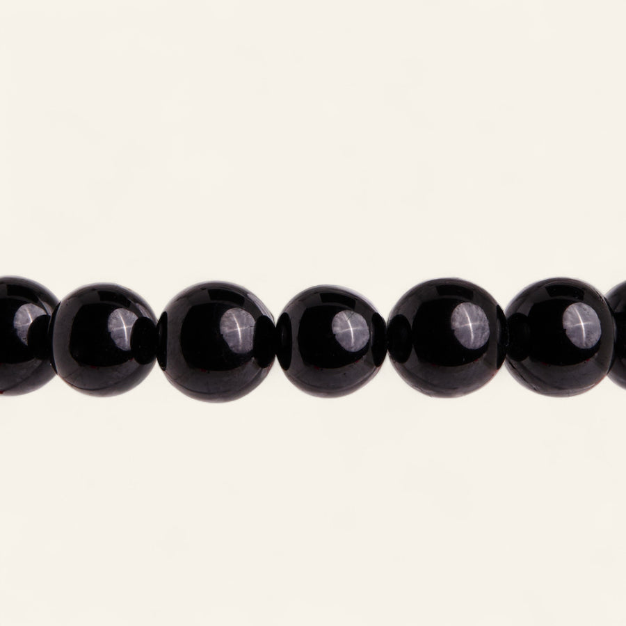 The Black Tourmaline Beaded Bracelet