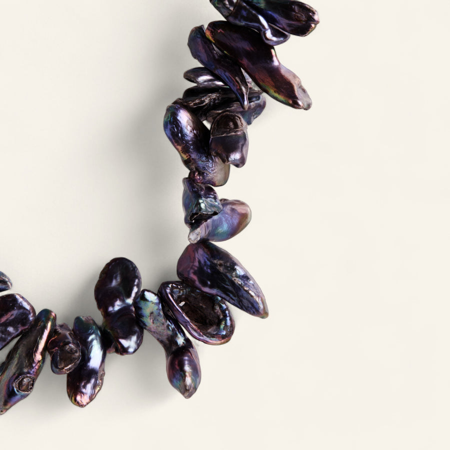 The Jagged Black Pearl Necklace