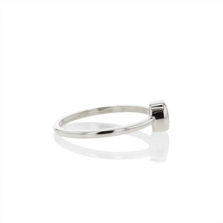 The 6x4 Pear Stacker Ring in Silver