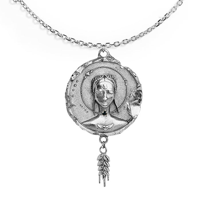 Ana Kuni's Warrior Necklace in Silver with Artwork