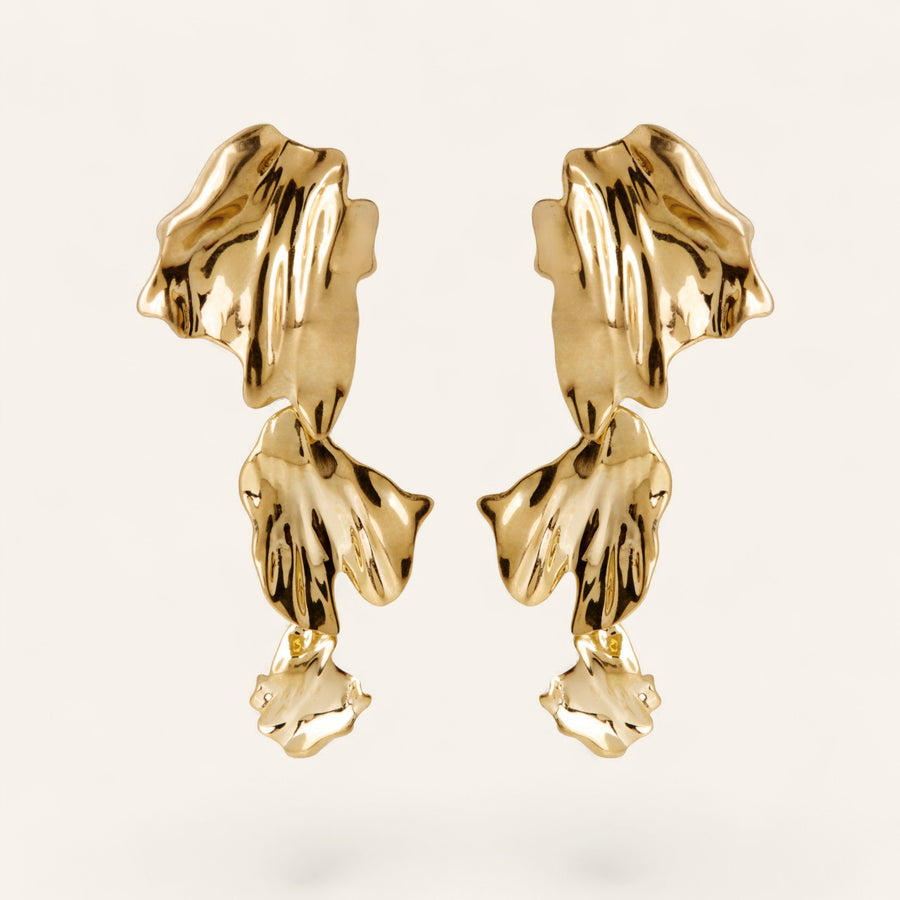 The Sculpted Petal Statement Earrings