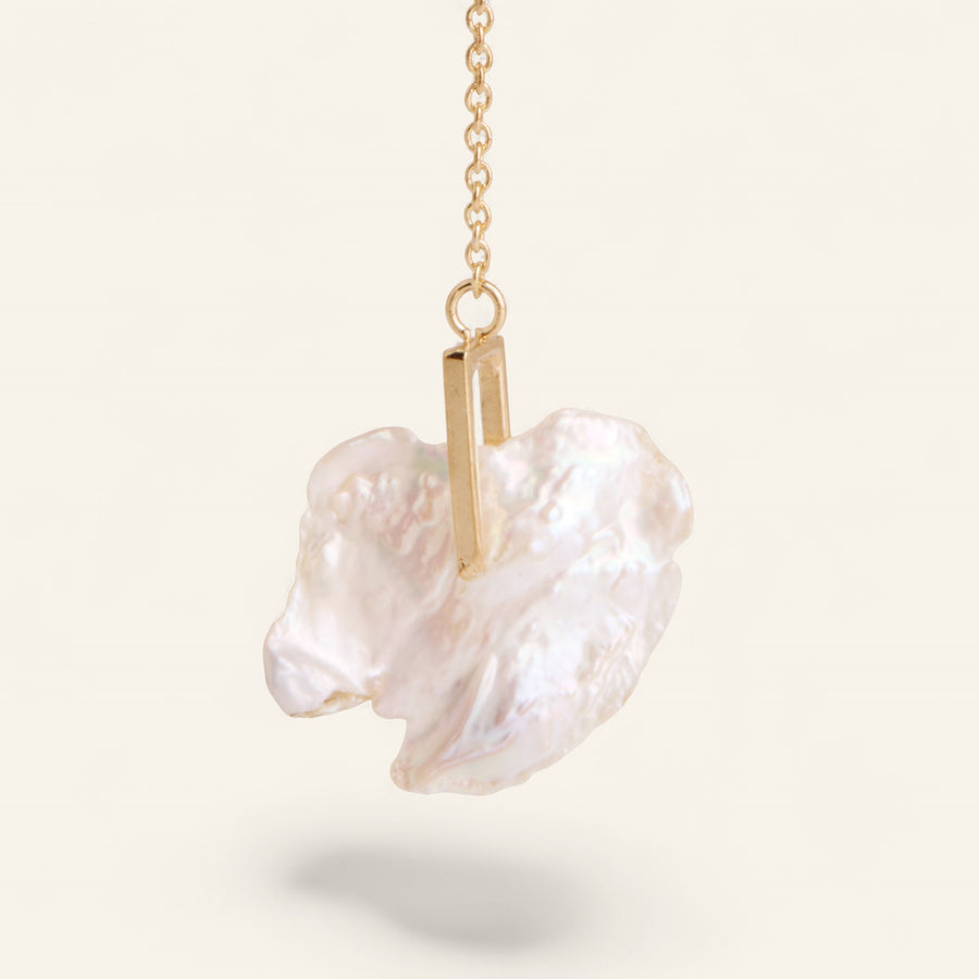 The Keshi Petal Pearl Chain Drops