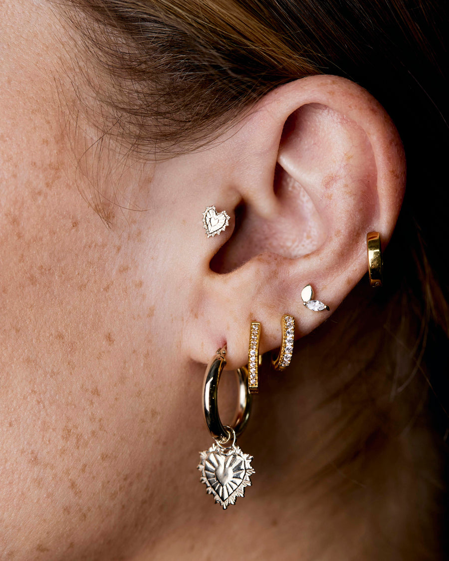 The 14kt Gold Heart Burst Top