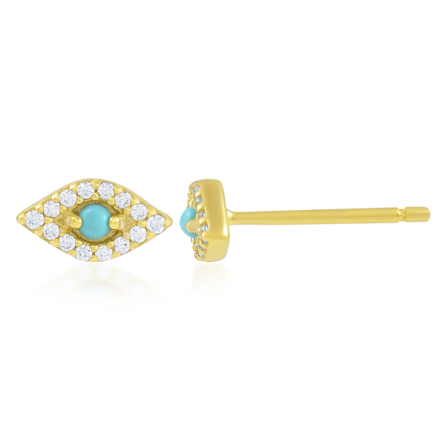 The Mati Pave Evil Eye Studs