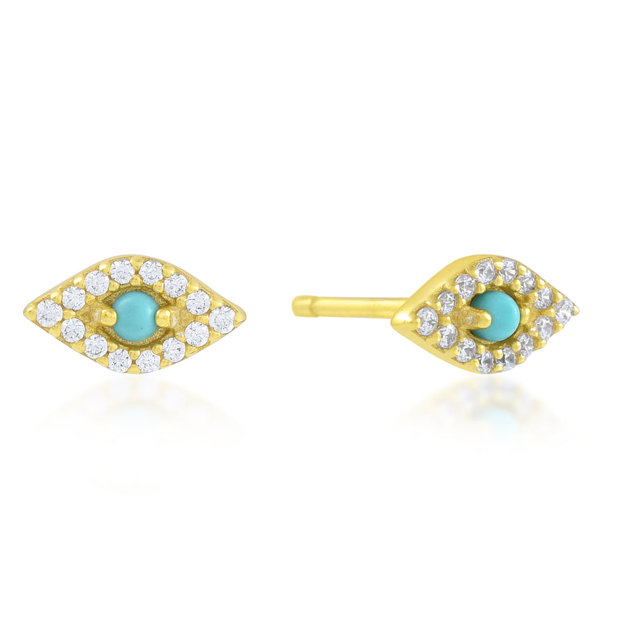 The Mati Pave Evil Eye Studs