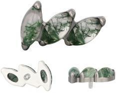 The Titanium Moss Agate Flowing Stud Top