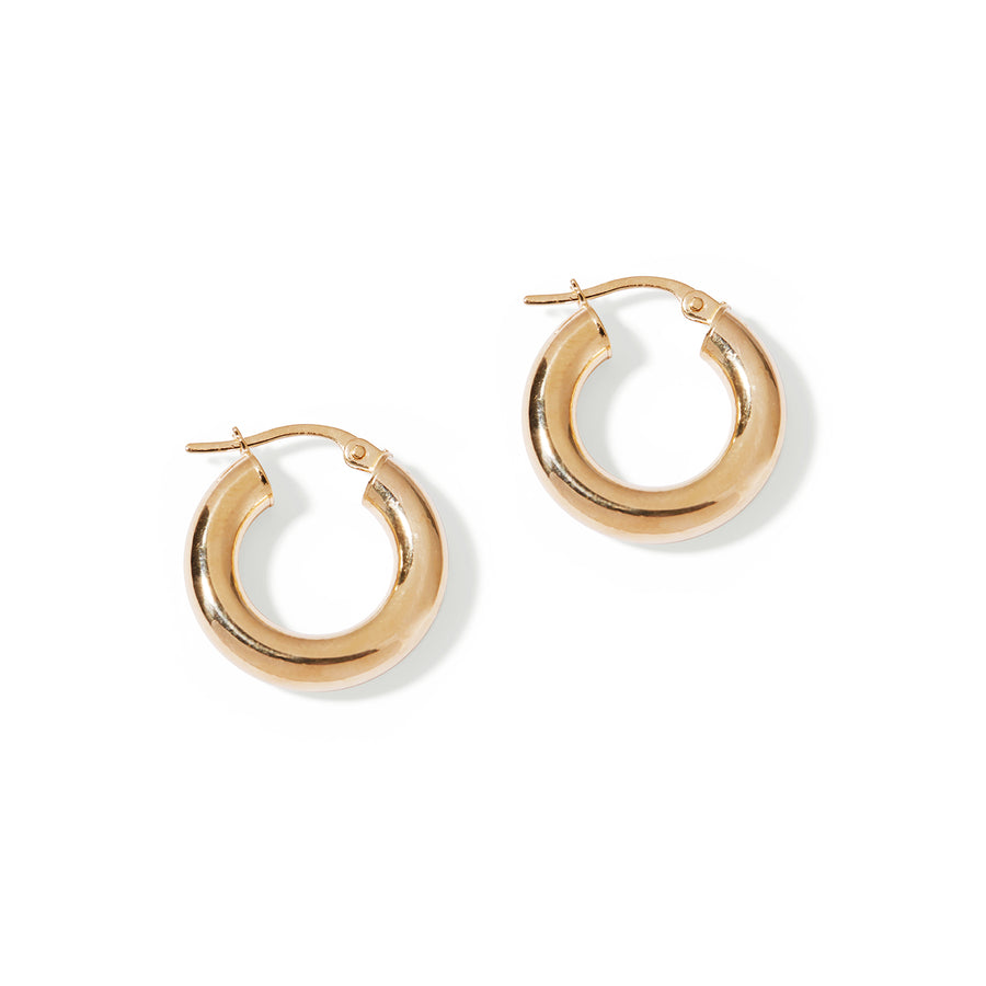 9kt Gold Chunky Hoops / 18x4mm