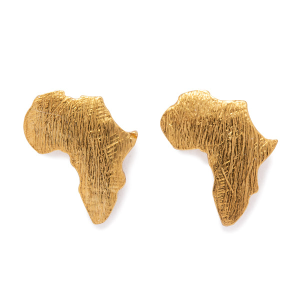 The Africa Studs Gold Plated