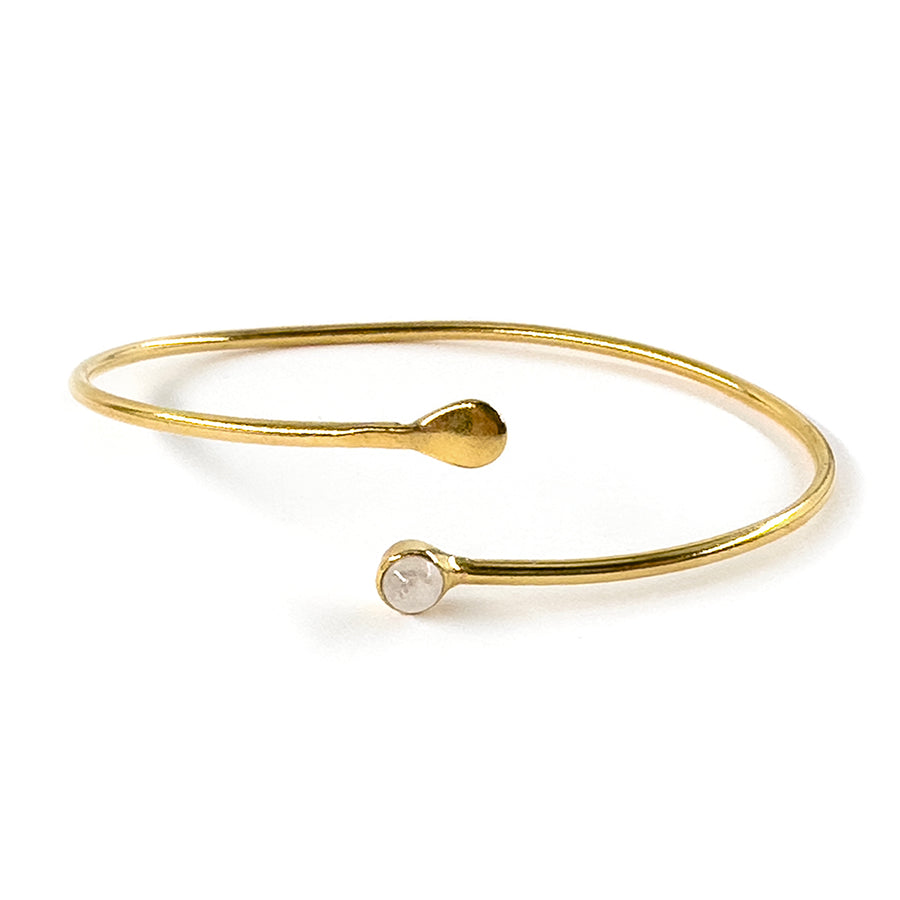 The Double Round Cab Stone Bangle