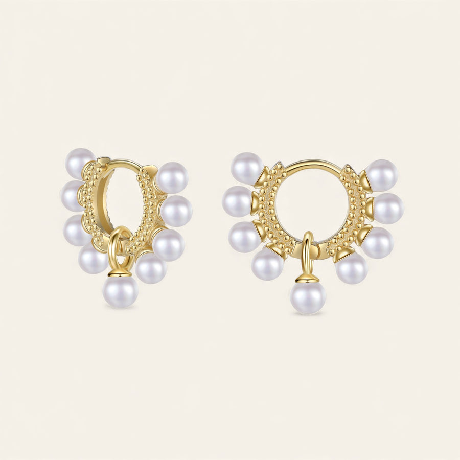 The Dancing Pearl Huggie