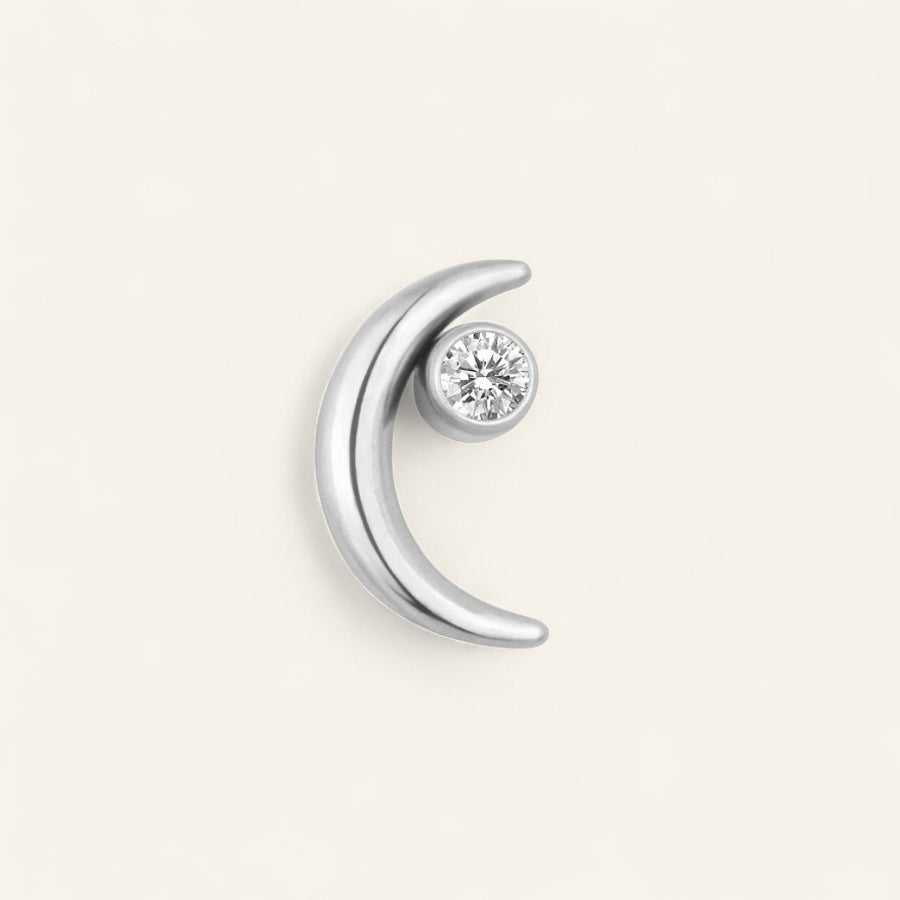 The Titanium Moon Bezel Stud Top