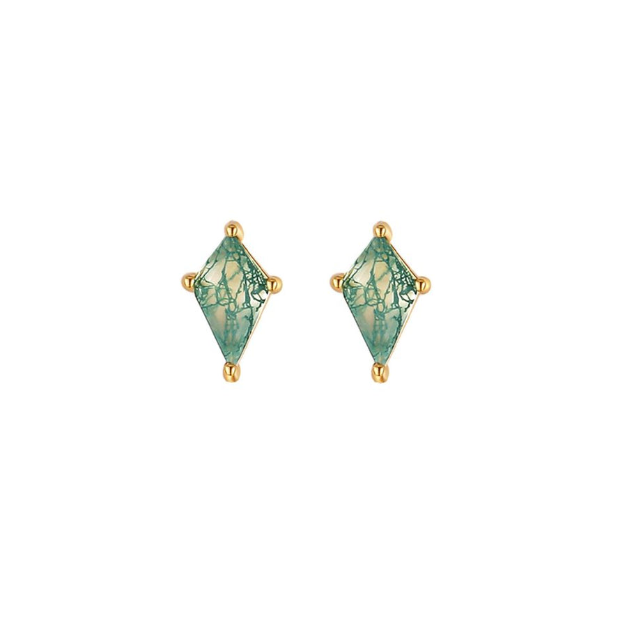 The Moss Agate Kite Studs