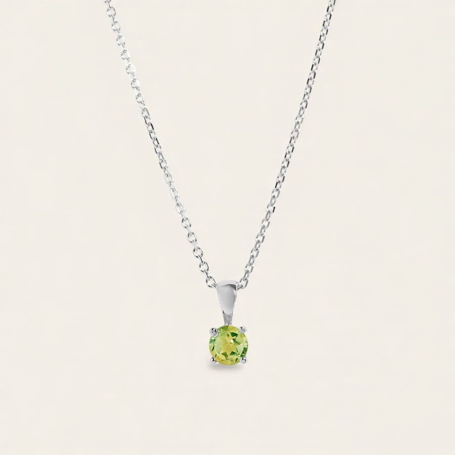 The Birthstone Necklace Peridot 9kt Yellow Gold