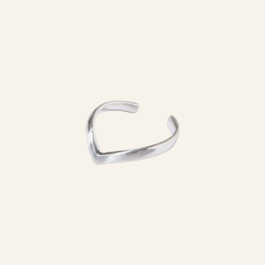 Silver Chevron Cuff